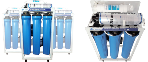 Commercial 6-Stage Stand type RO System 300GPD   (RO Membrane 300G) with 11 Gallon Tank